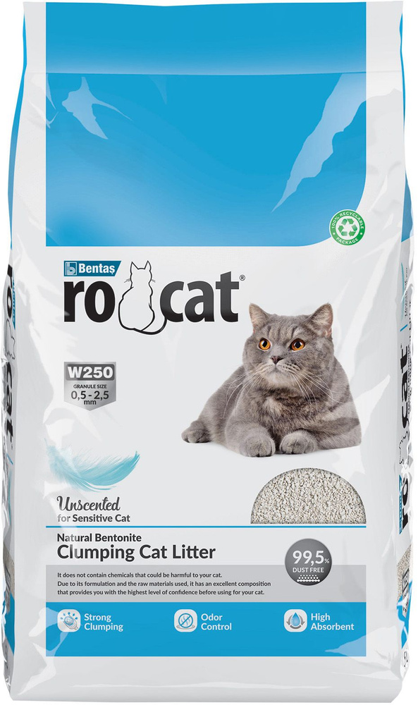 Наполнитель Ro Cat Unscented для кошачьих туалетов, комкующийся, без запаха, без пыли, 5 л, 4.25 кг  #1