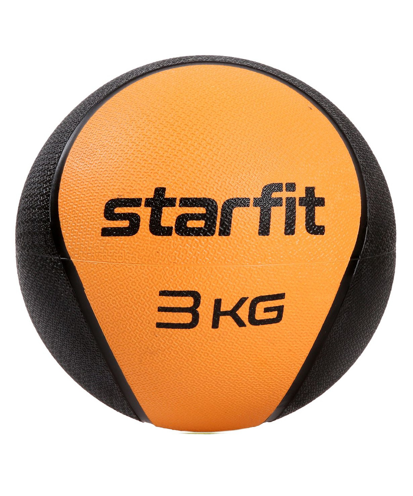Мяч для фитнеса, Медбол высокой плотности GB-702, 3 кг, 22.8 см, оранжевый. Starfit.  #1