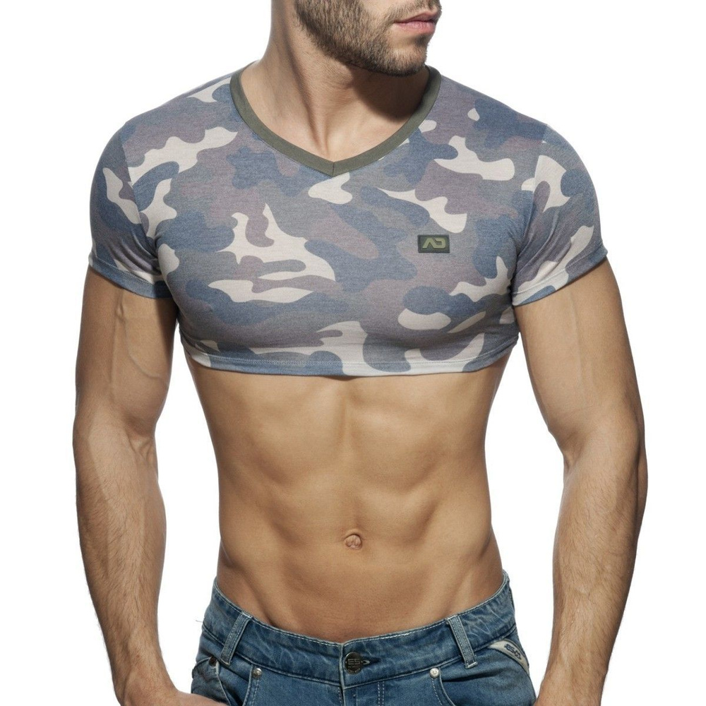 Grey Camo Crop Top man.