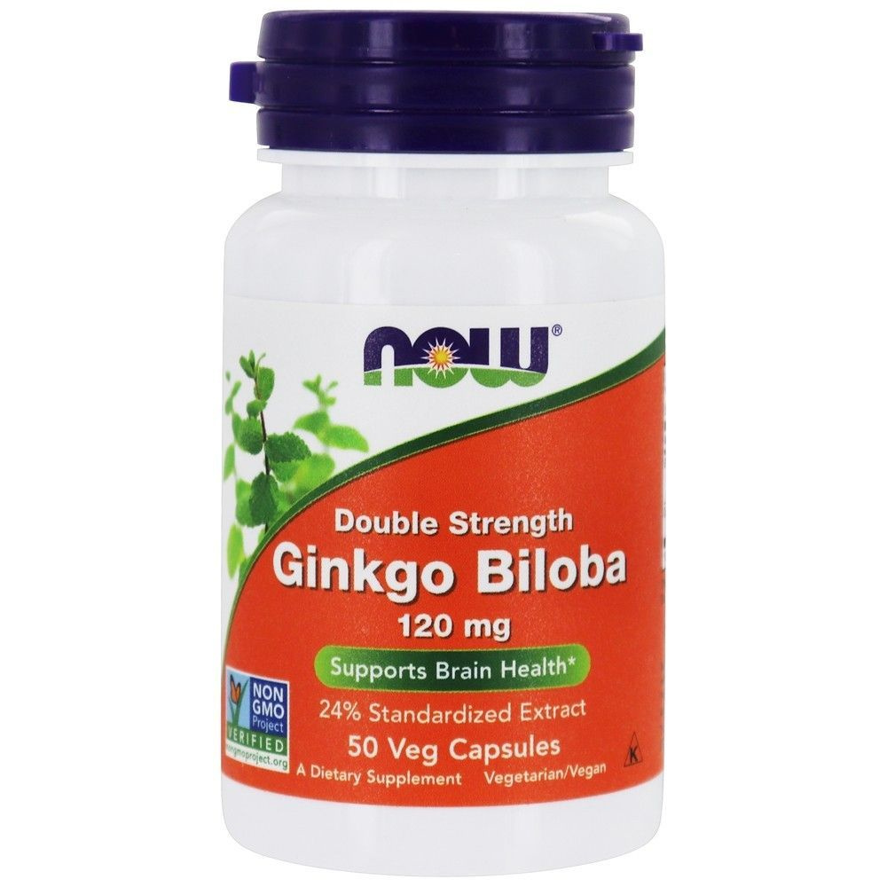 Гинкго Билоба NOW Ginkgo Biloba 120 mg - 50 Veg Capsules #1