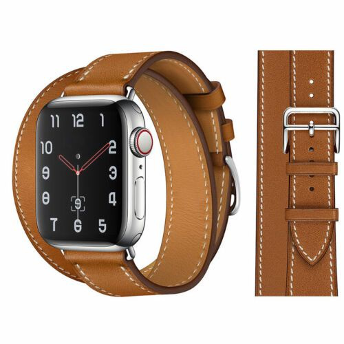 Двойной тур Watch Band для Эпл Вотч iWatch Ultra Series SE 8 7 6 5 4 3 2 1,Коричневый,38mm,40mm,41mm #1