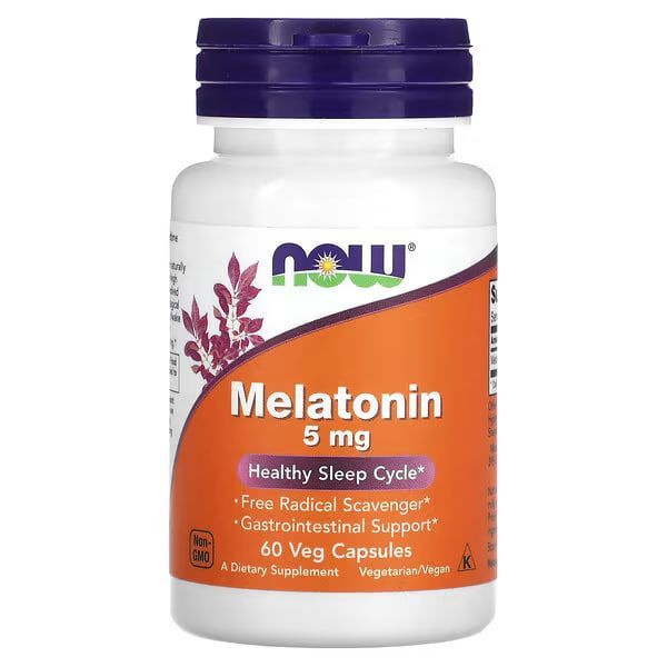 Now Foods Melatonin 5 мг 60 капсул #1