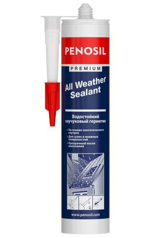 Герметик каучуковый PENOSIL 280 мл, всепогодный, прозрачный, ALL Weather Sealant 919 1 шт.  #1
