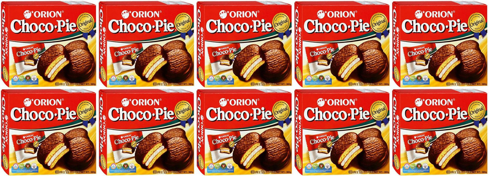 Пирожное Orion Choco Pie бисквитное 30 г х 12 шт, комплект: 10 упаковок по 360 г  #1