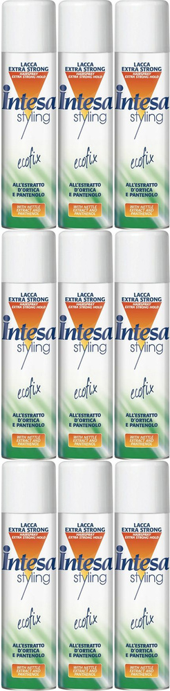 Лак Intesa Extra Strong Hold для всех типов волос суперсильная фиксация, комплект: 9 упаковок по 500 #1