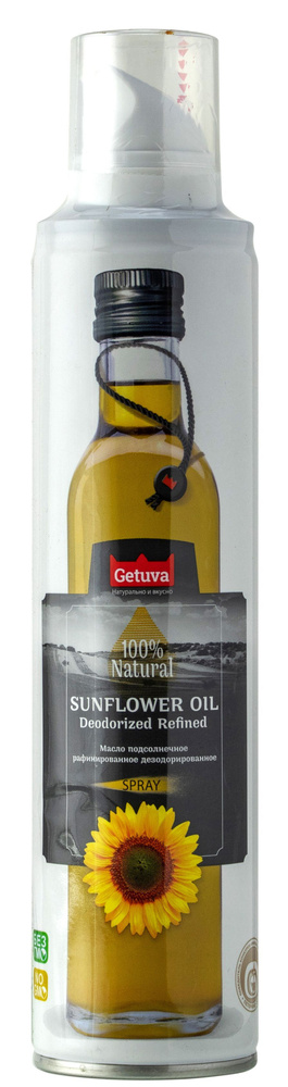 Масло спрей подсолнечное GETUVA, нерафинированное дезодорированное в аэрозольном баллоне "SPREI NEW WAY" #1
