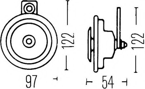 HELLA/BEHR/PAGID Сигнал звуковой для автомобиля, арт. 3AL 002 952-837, 1 шт.  #1