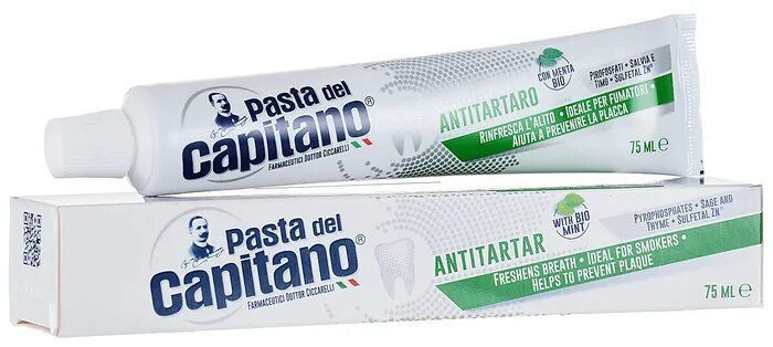 Зубная паста PASTA DEL CAPITANO с экстрактами тимьяна и шалфея для защиты от зубного камня ANTI-TARTAR #1
