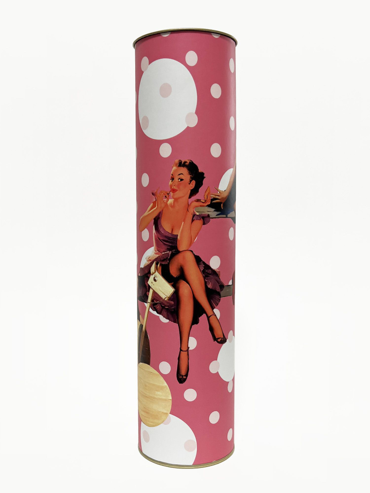 Подарочный тубус ПинАп, праздничная упаковка, коробка для подарков, туба картонная 33х8 см.  #1