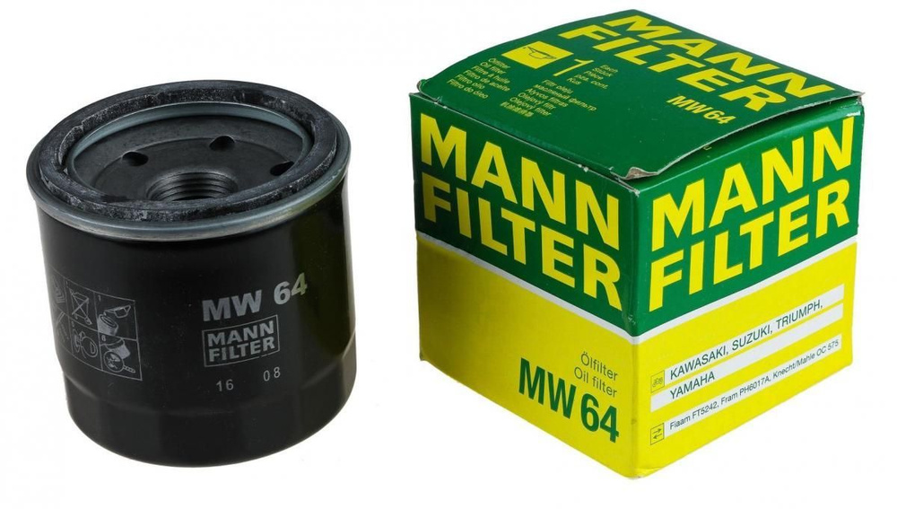 Фильтр масляный для HONDA/YAMAHA/KAWASAKI (moto), артикул MW64, производитель MANN FILTER  #1