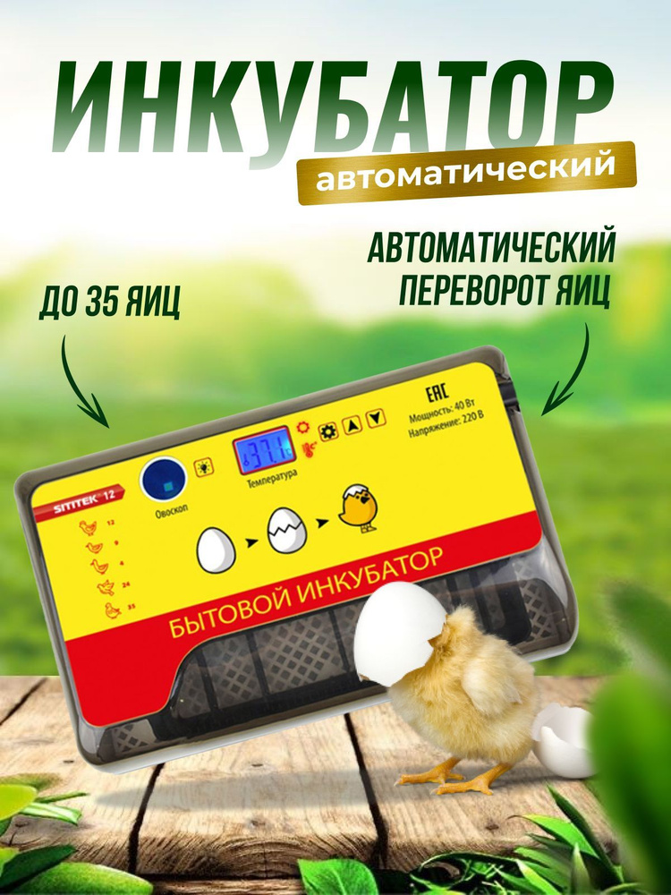 Инкубатор для яиц автоматический с терморегулятором "SITITEK 12"  #1