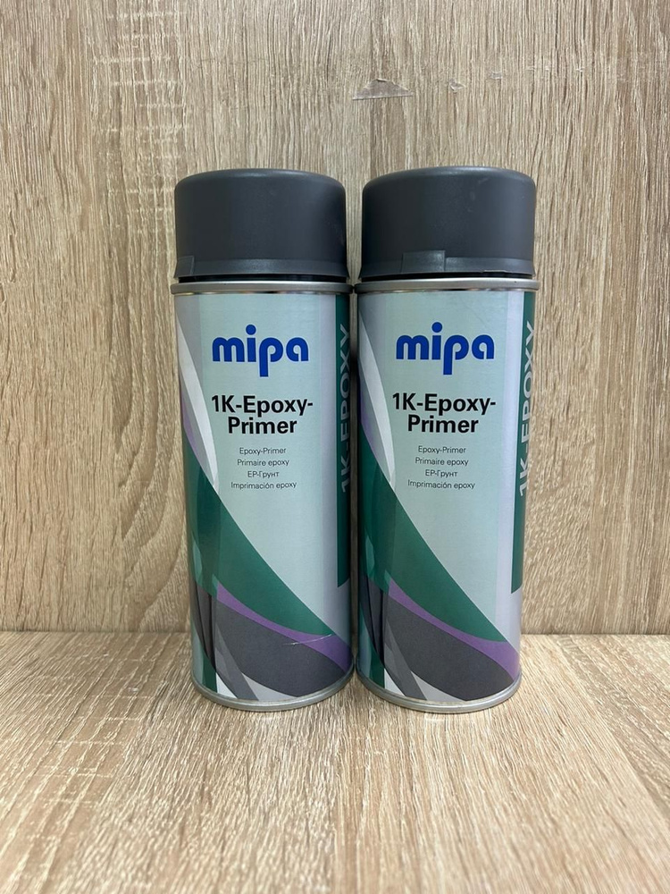 Спрей грунт эпоксидный Mipa 1K-Epoxy-Primer-Spray темно-серый, 400мл #1