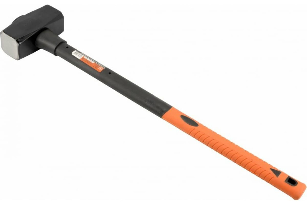 Кувалда 5 кг кованая с длинной фиберглассовой ручкой, квадратный боек, оранжевый/черный, (АвтоDело) АВТОДЕЛО, #1