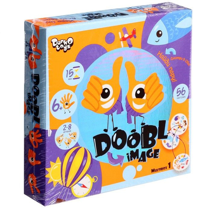 Детская настольная игра "Двойная картинка", серия Doobl Image, круглые карты  #1