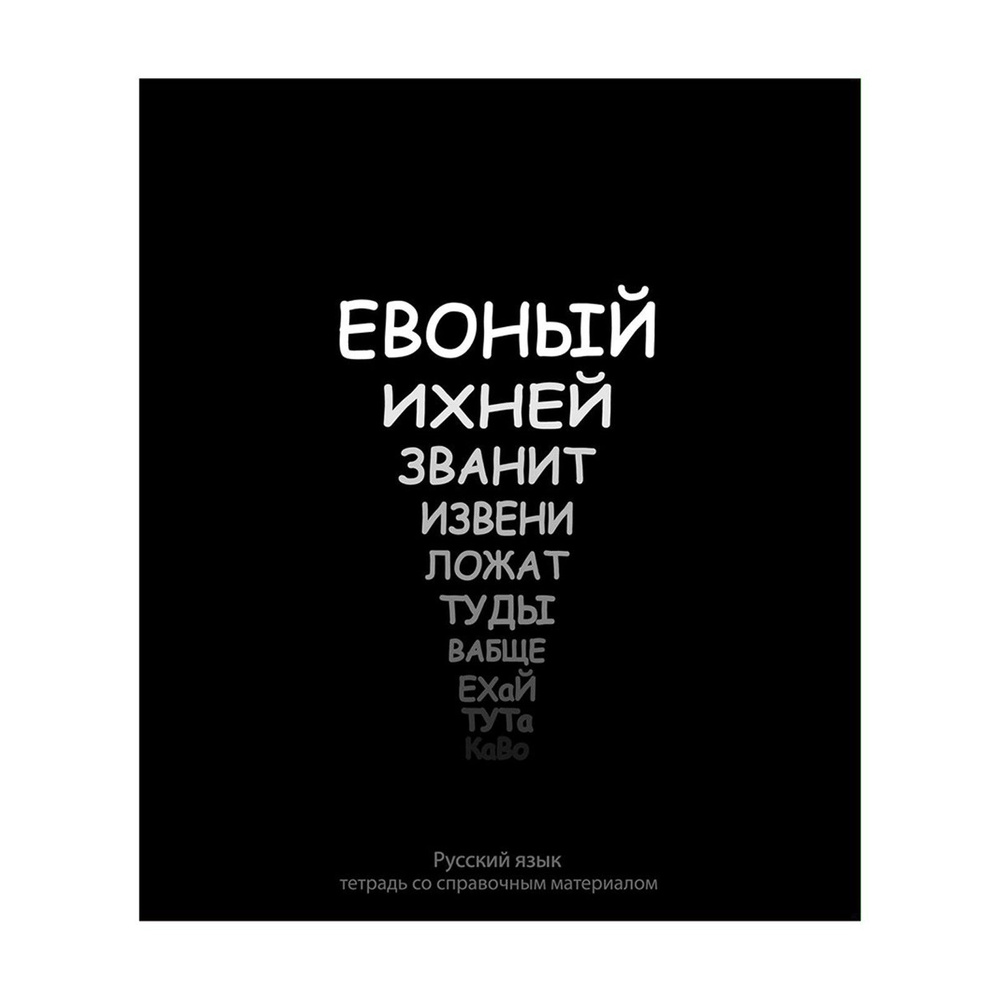 Тетрадь предметная "На Чёрном" 48 листов в линейку Русский язык, блок офсет  #1