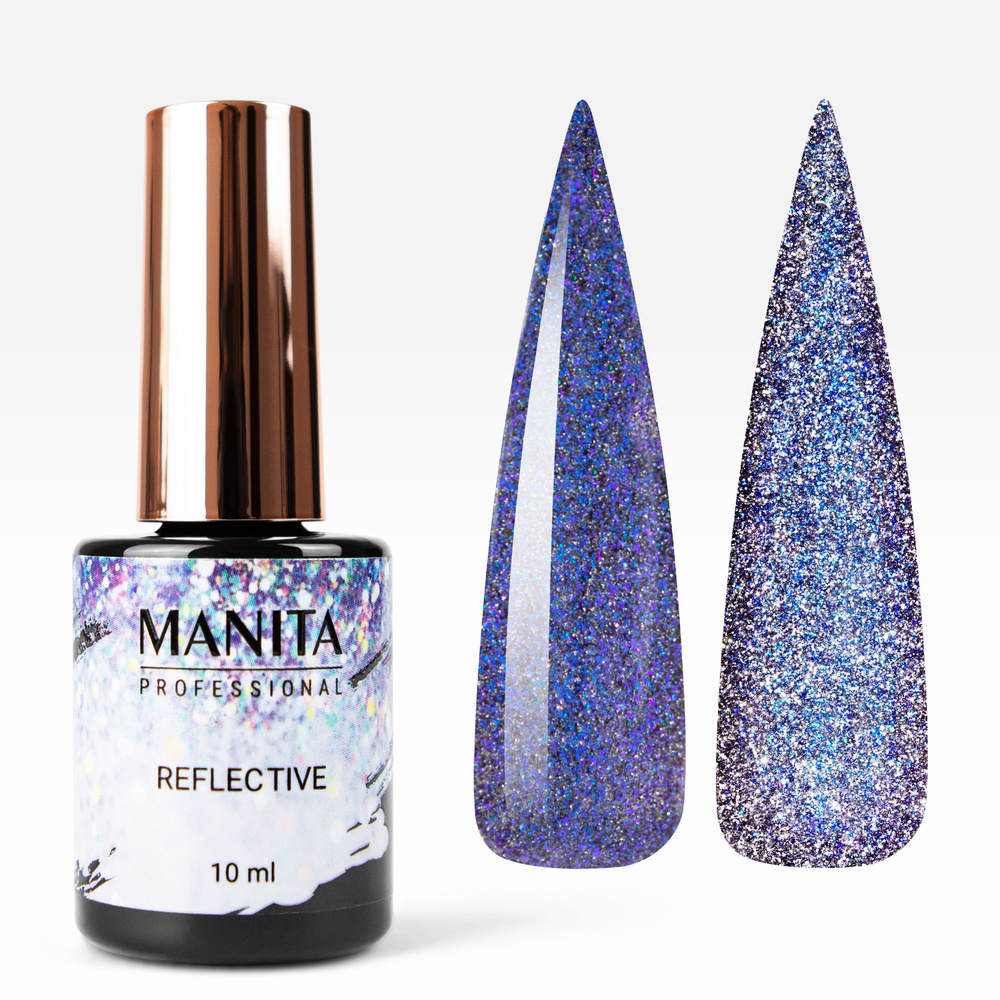 MANITA PROFESSIONAL Гель лак "MULTICHROME REFLECTIVE" светоотражающий с хлопьями юки №09, 10 мл  #1