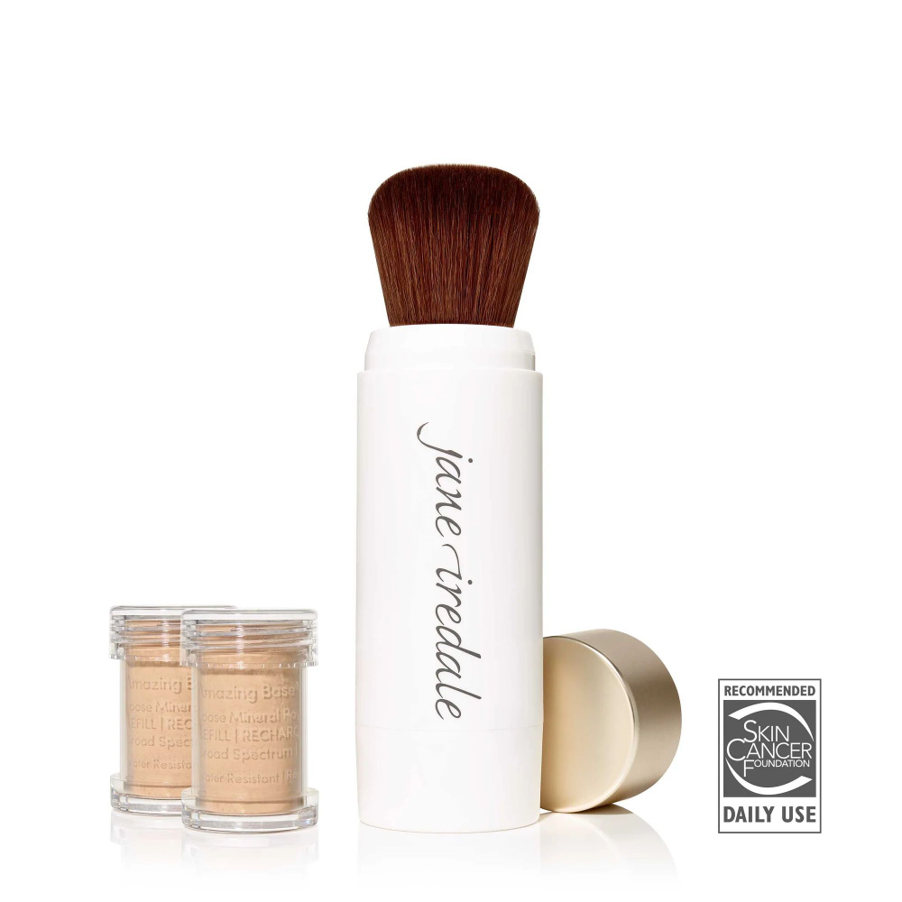 JANE IREDALE Солнцезащитная пудра Amazing Base с кистью-контейнером. SPF 20, Цвет: Honey Bronze, Вес: #1