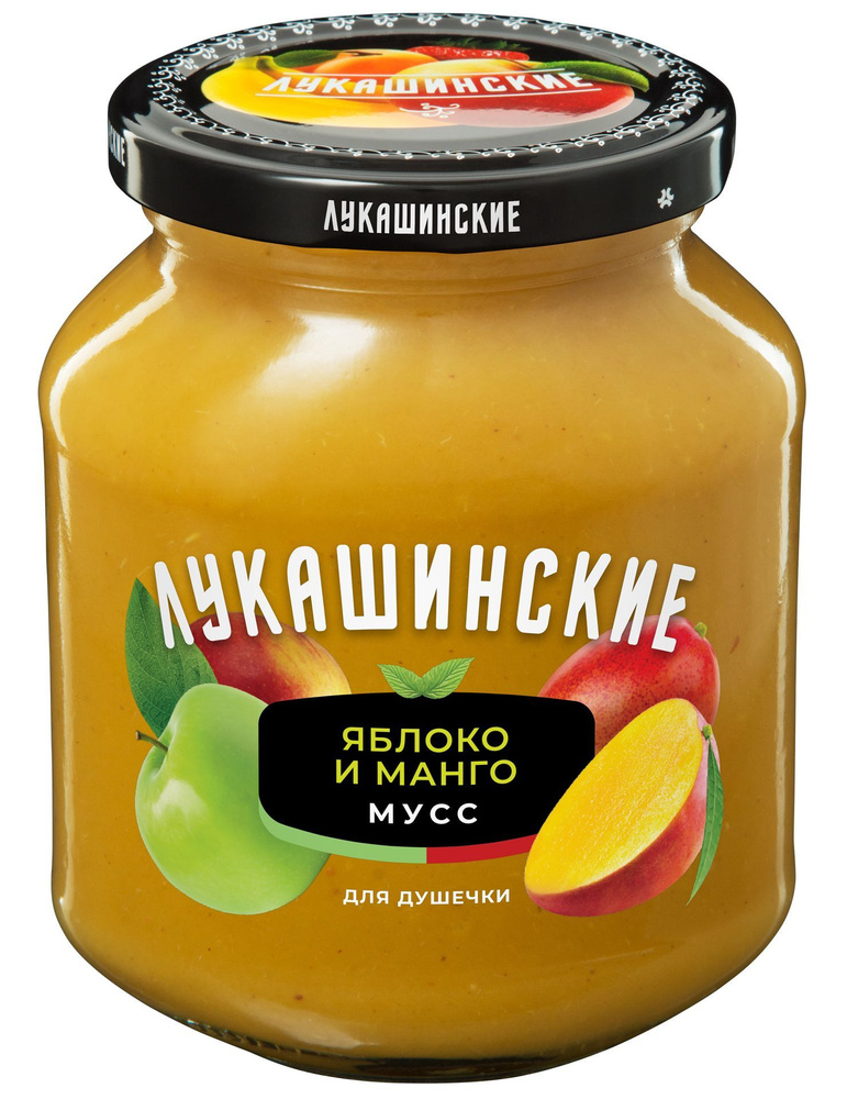Лукашинские Мусс яблочно-манговый экзотик, 370 гр 1шт #1