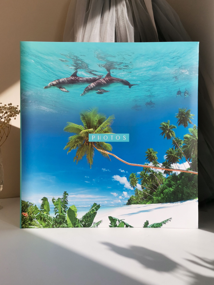 Фотоальбом на 500 фото 10х15 см с кармашками, "deep blue" Дельфины  #1
