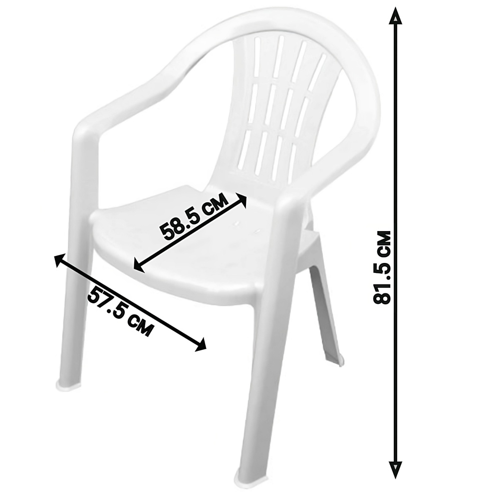 Пластиковый стул для кафетерия или столовой, загородного дома, дачи и сада 58.5х57.5х81.5 см  #1
