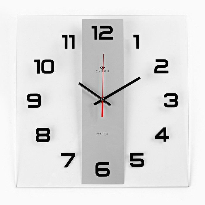 Часы настенные, серия: Интерьер, "Полоса", плавный ход, 35 х 35 см  #1