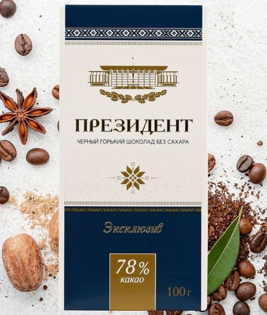 Шоколад Коммунарка "Президент Эксклюзив" без сахара, какао 78%, 100 г  #1