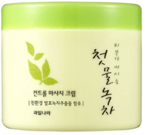 Очищающий крем с экстрактом зеленого чая Welcos Green Tea Fresh Cleansing Cream  #1