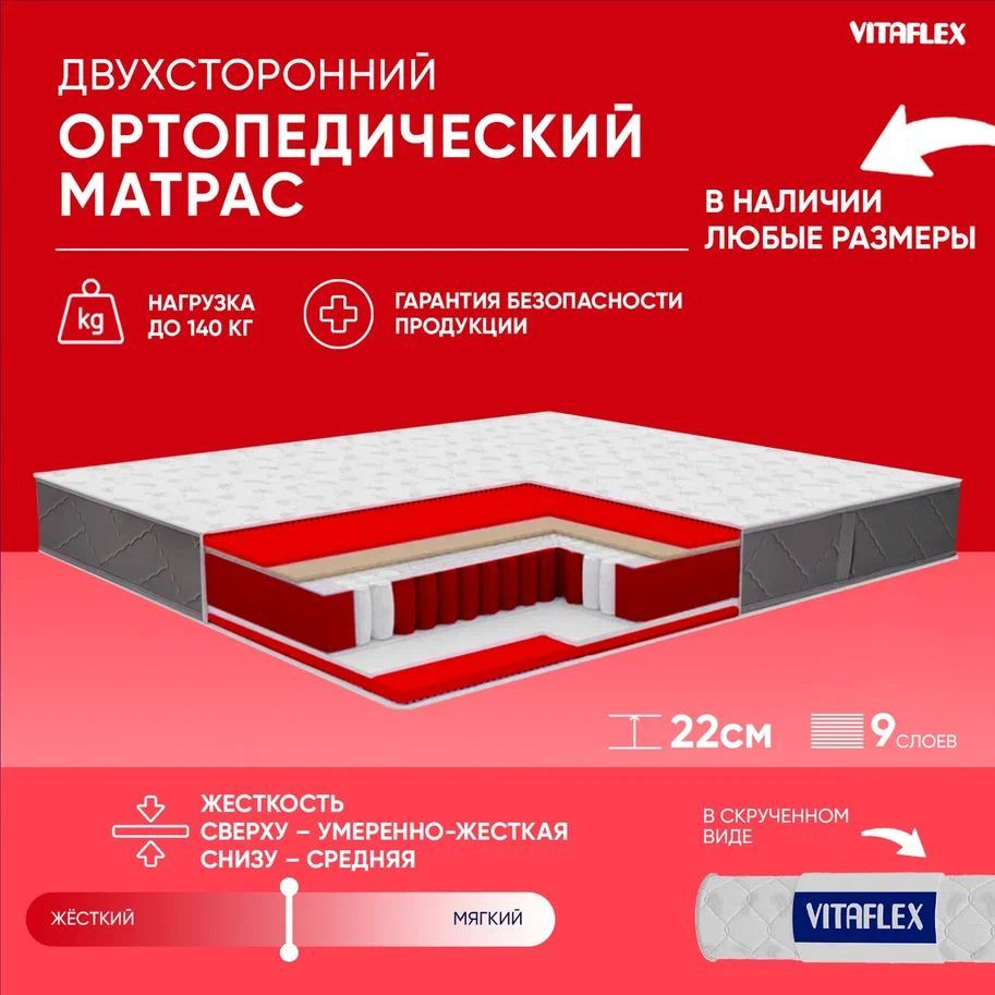 VITAFLEX Матрас Ортопедический матрас VITAFLEX Anatomic M Sk 85x190, независимые пружины, разной жесткости, #1