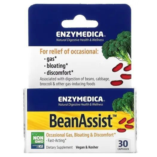 Enzymedica, BeanAssist, 30 капсул #1