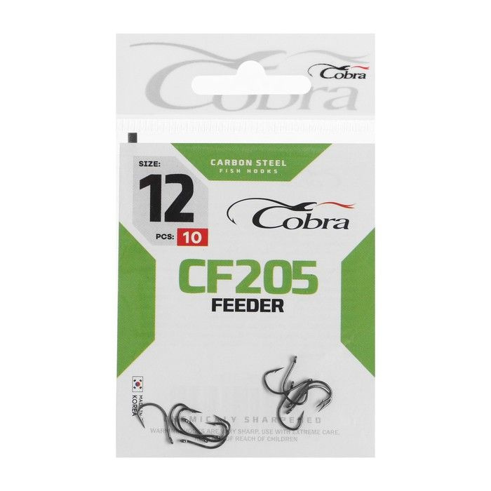 Крючки Cobra FEEDER, серия CF205, номер 012, 10 шт. #1