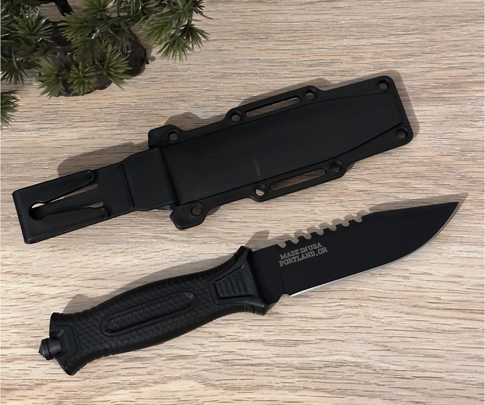 Нож тактический в ножнах черный - купить с доставкой по выгодным ценам ...