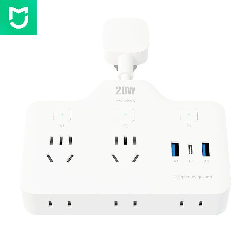 Умная розетка Gosund Intelligent Flexible Expansion Socket White 20W Gosund (P8AM) CN #1