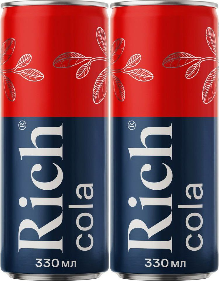 Газированный напиток Rich Cola 0,33 л, комплект: 2 упаковки по 330 мл  #1