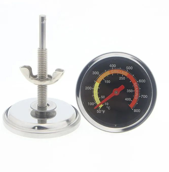 Биметаллический термометр для коптильни,тандыра,гриля из нержавеющей стали с щупом 7,5 см  #1