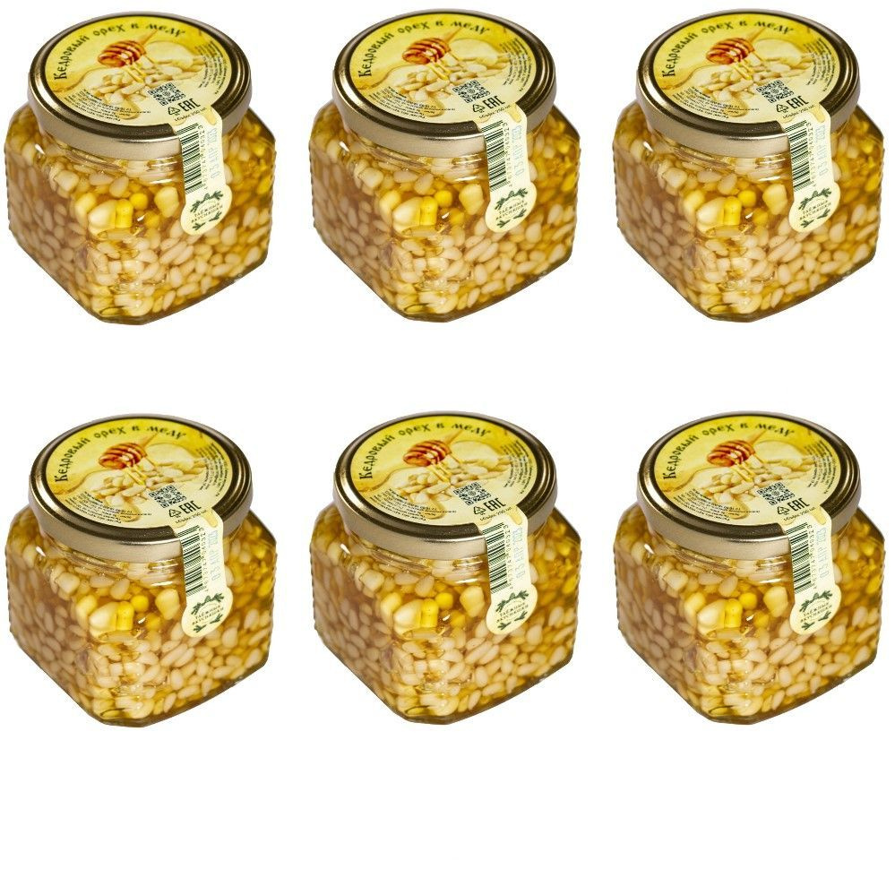 Кедровый орех в меду Таежные вкусняшки (250 мл)- 6 шт. #1