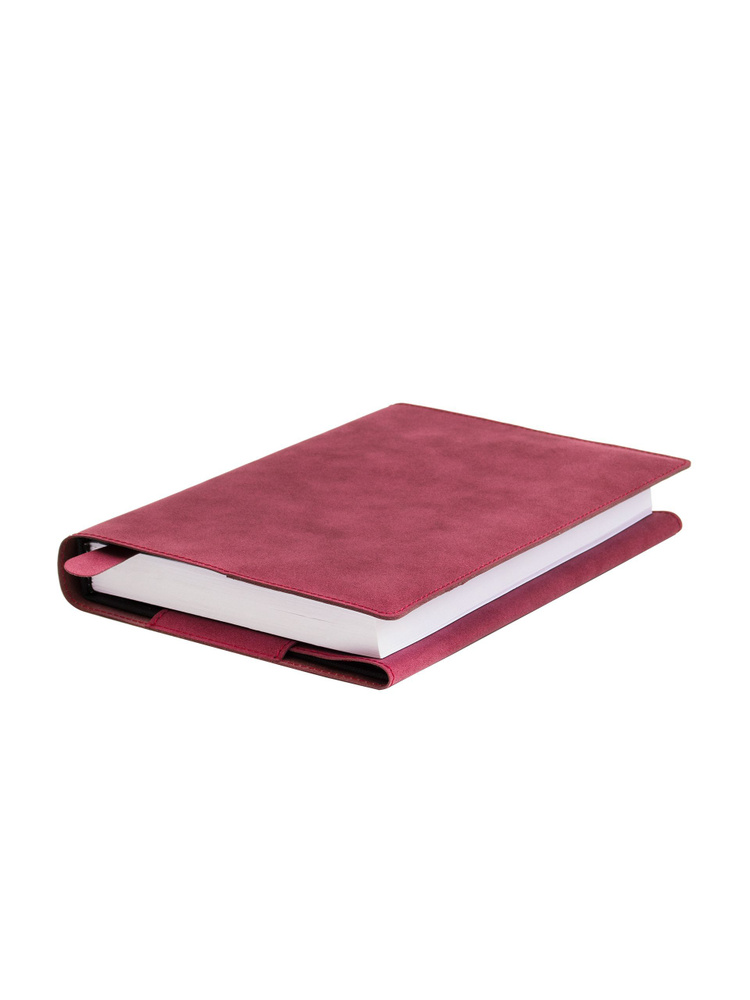 Обложка для книг и ежедневников с закладкой, универсальная, размер M, ArtLez экокожа нубук цвет бордовый #1