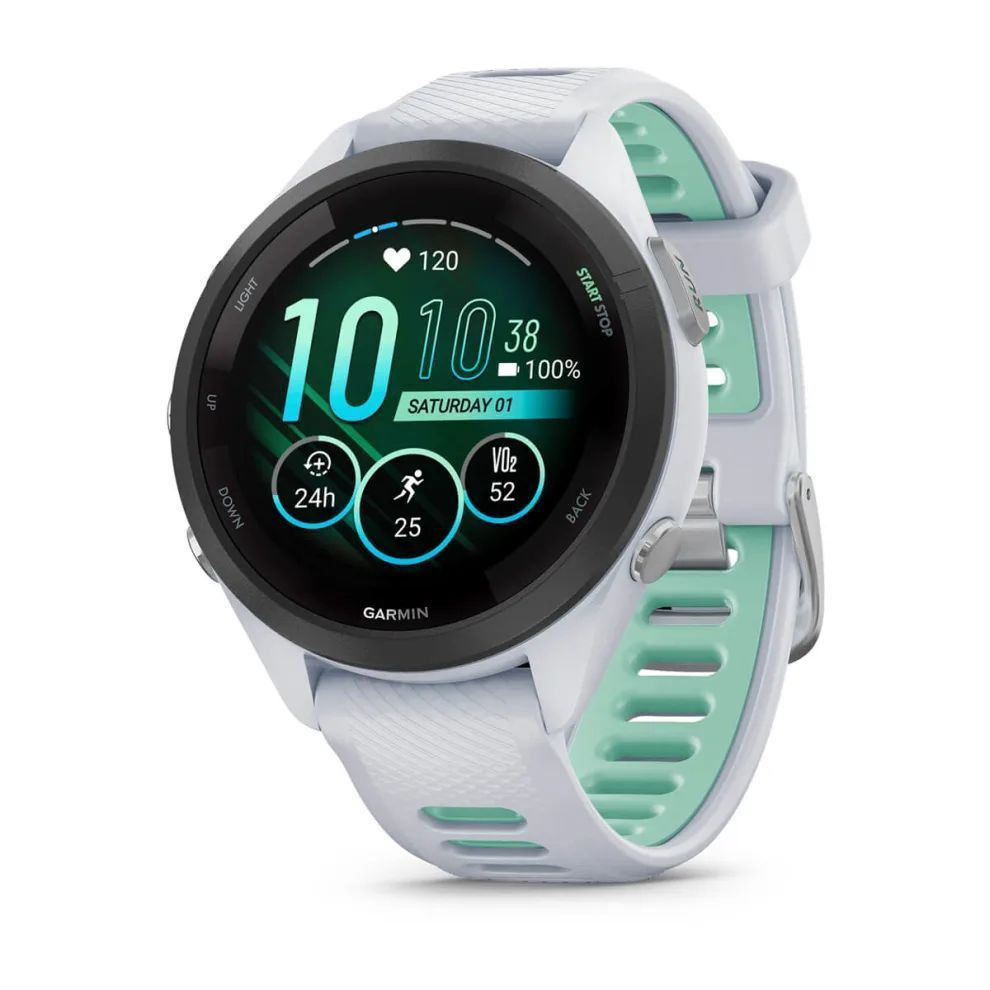 Garmin Спортивные часы FORERUNNER 265S, WiFi, GPS, EU/PAC, белый, 010-02810-14, цвет белый, бирюзовый #1