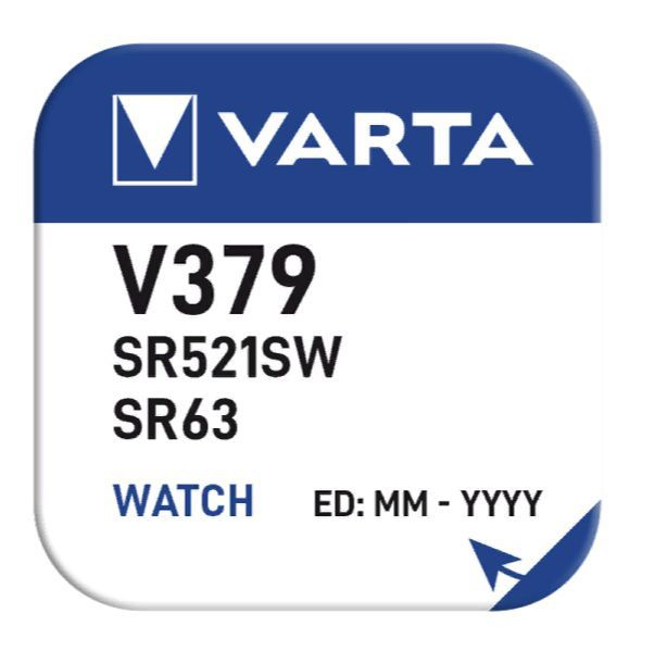 Батарейка Varta 379 (SR521SW) BL1 Silver Oxide 1.55V #1