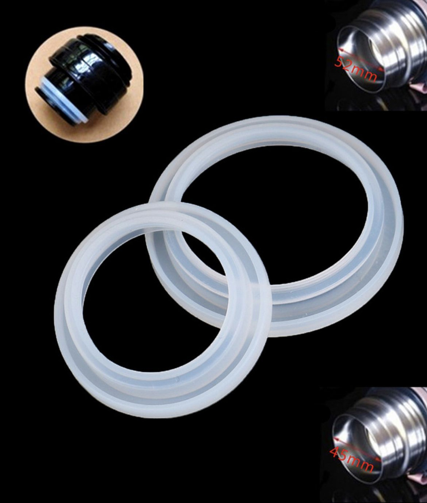 Уплотнительное кольцо 1 шт. (резинка, прокладка) силиконовая для крышки термоса с горловиной 45 мм  #1