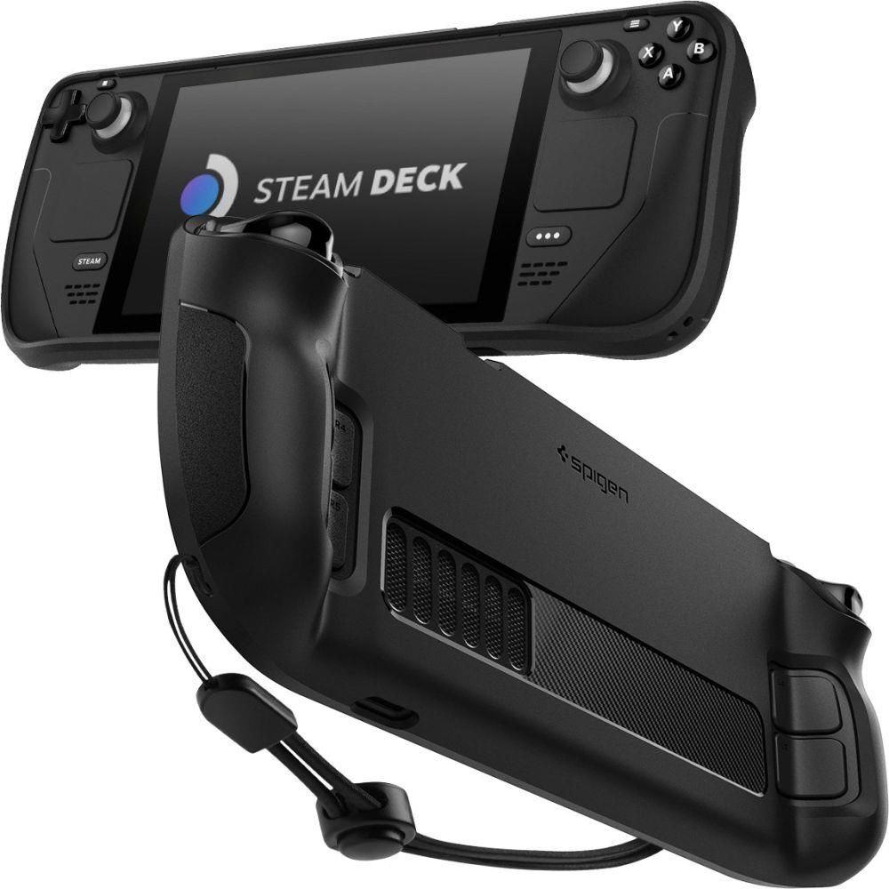 Чехол Spigen на Steam Deck (ACS03730) Rugged Armor / Спиген Чехол для Стим Дек Противоударный, Черный #1