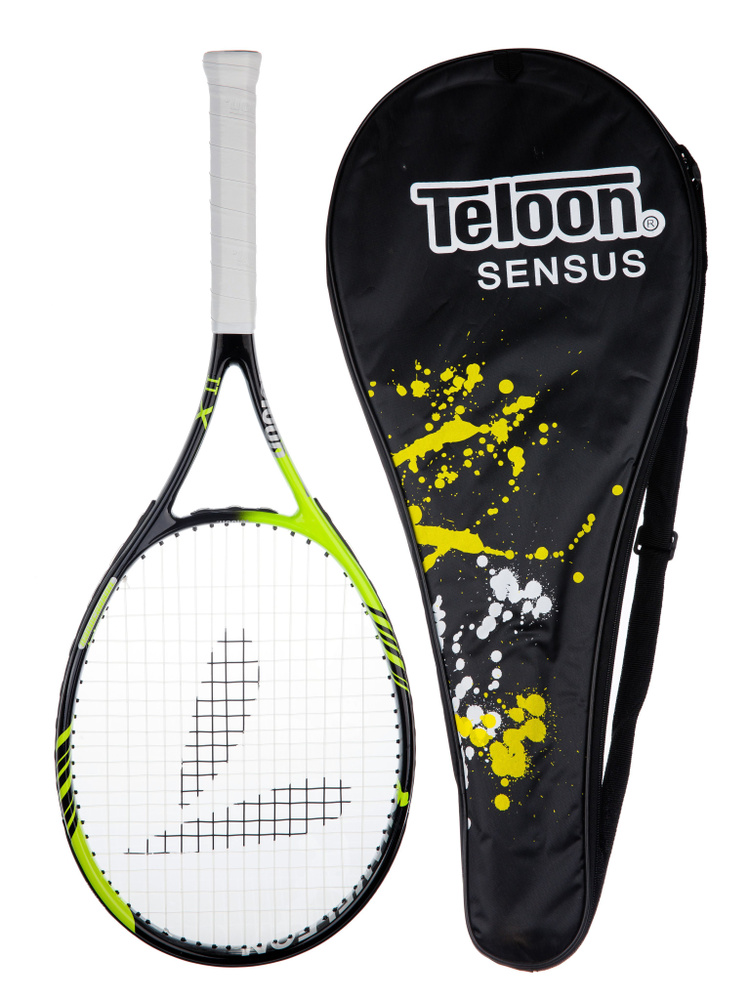 Ракетка для игры в большой теннис Mr. Fox Teloon Profi с чехлом, желтый/черный  #1