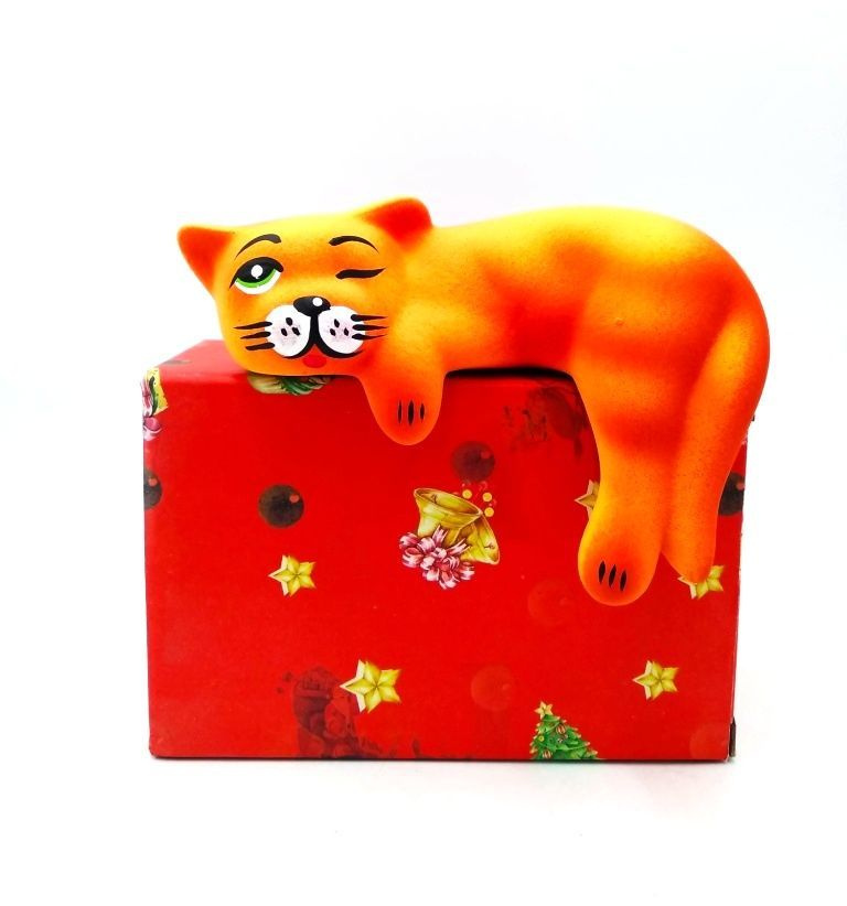 Статуэтка кошка Соня 15x10x6см керамическая для интерьера. Сувенир подарок на день рождения, новый год, #1