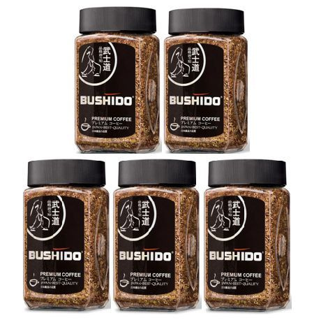 Кофе растворимый Bushido Black Katana, 100 г / 5 банок #1