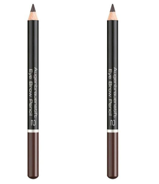 Artdeco Карандаш для бровей Eye Brow Pencil #02 intensive brown. 2шт #1