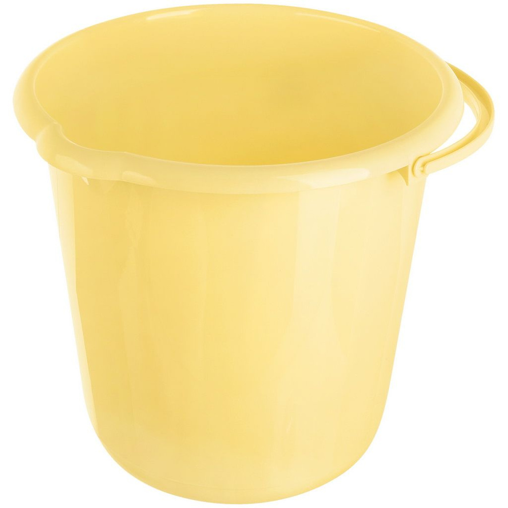 Ведро 3л с носиком желтое круглая форма (d19 h19см) #1