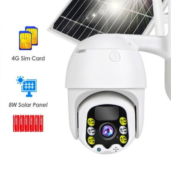 Камера видеонаблюдения уличная на солнечной батарее IP камера V380 Pro, 5 Мп, 3G, 4G, LTE, от сим карты, #1