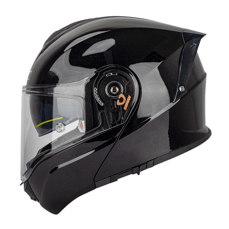 Soman шлем снегоходный с электроподогревом визора SM965 черный глянцевый M  #1
