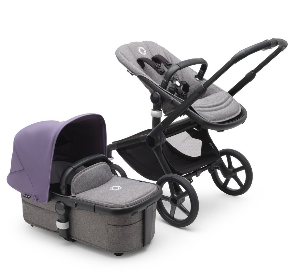 Коляска-трансформер Bugaboo Fox 5 Black/Grey /Astro purple #1