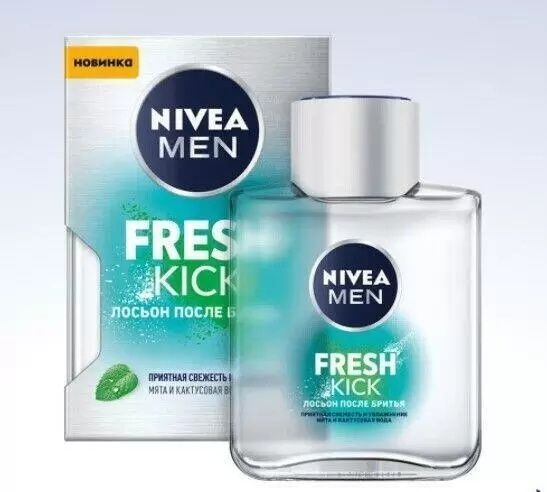 Лосьон после бритья Nivea Fresh kick, кактусовая вода и экстракт мяты, 100 мл  #1