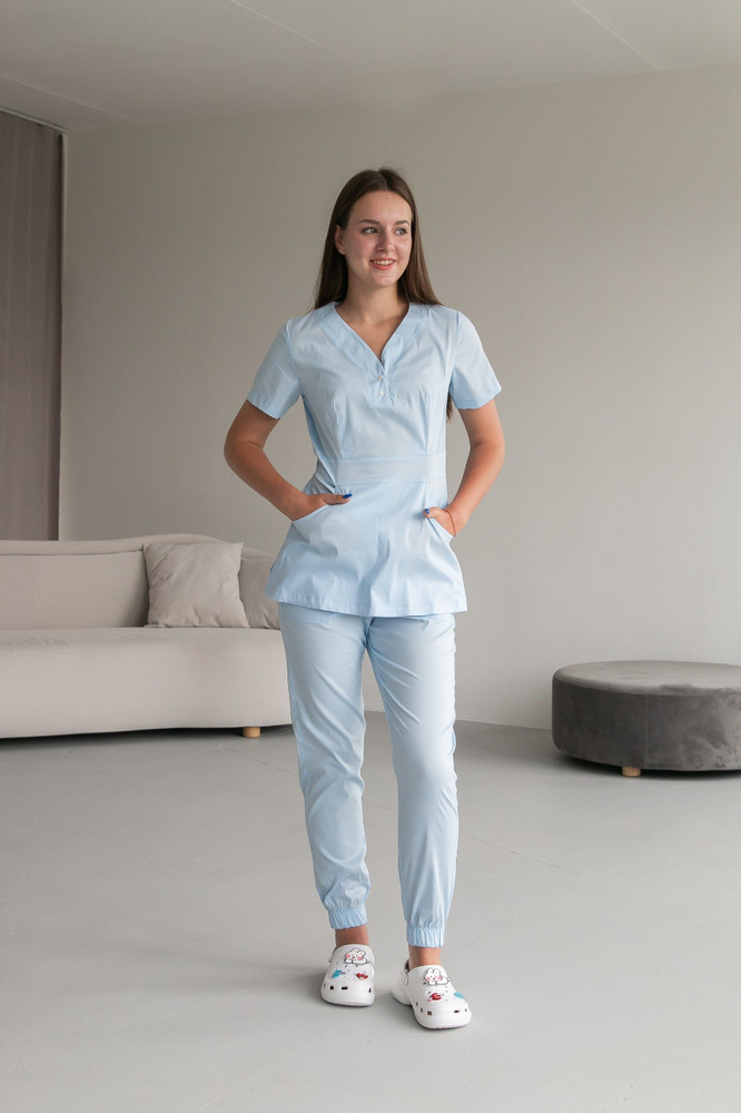 костюм Вета(голубой) женский медицинский #1